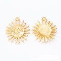 Smiling Sun Face Charm in Four Metal Finishes for Jewelry view 7
