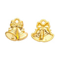 Double Christmas Bell Charms with Bows in Five Finishes view 7