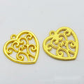 Open Scrollwork Heart Charms in Three Metal Finishes view 6