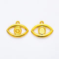 Eye Outline Charm Openwork Metal Pendant in Three Finishes view 7