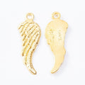 Single Feathered Wing Metal Charm Pendant For Jewelry Making view 7