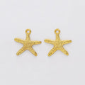 Textured Starfish Metal Charm 5 Finish Options Craft Supply view 8