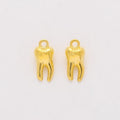 Small Molar Tooth Charm in Multiple Metal Finishes for Jewelry Making view 7