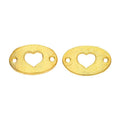 Oval Heart Link Metal Charm in 3 Finishes for Jewelry Making view 7
