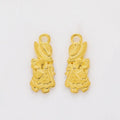 Braided Girl Metal Charms in Three Metallic Finishes view 7