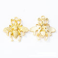 Detailed Bee Charm Alloy Jewelry Making Component in 6 Finish Options view 7