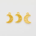 Filigree Crescent Moon Metal Charms in Four Finishes view 7