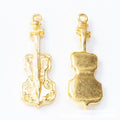 String Instrument Charm in Four Vintage Metal Finishes view 7