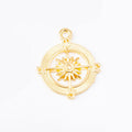 Open Compass Rose Metal Charms in Five Color Finishes view 7
