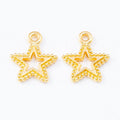 Beaded Outline Star Metal Charms in Seven Finishes view 8