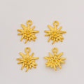 Spiky Flower Charm In 7 Metal Finishes For Jewelry Making view 8