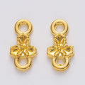 Tiny Flower Connector In 3 Metal Finishes For Jewelry Making view 7