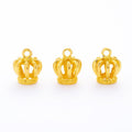 Openwork Crown Metal Charms in Six Polished Finishes view 8