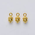 Textured Acorn Charm Pendants in Five Metallic Finishes view 7