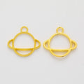Openwork Ringed Planet Metal Charms in Seven Metallic Finishes view 8