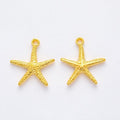 Textured Starfish Metal Charm In 4 Finish Options for Jewelry Making view 7