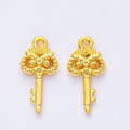 Ornate Owl Top Key Metal Charms in Seven Finishes Jewelry Making Pendants view 8
