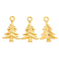 Raised Christmas Tree Metal Charms in Five Metallic Finishes view 7