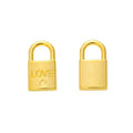 LOVE Heart Padlock Metal Charms in Three Color Finishes view 7