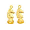 Horse Head Charm with a chess-knight horse profile in 3 Metal Finishes view 7