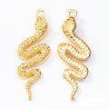 4-Finish Textured Snake Pair Metal Jewelry Components for Crafts view 7