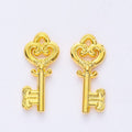 Scrollwork Heart Key Charms in Six Metal Finishes for Jewelry Making view 7