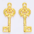 Ornate Skeleton Key Charm Metal Jewelry Making Component view 7