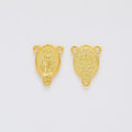 Oval Madonna Medal Connector Charms in Three Finishes view 7