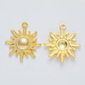 Radiant Sun Metal Pendant Charms in 7 Distinct Finishes view 8