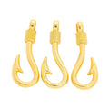 Curved Fish Hook Metal Charms in Six Finish Options view 7