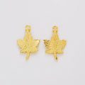 Detailed Maple Leaf Charm in Multiple Metal Finishes for Jewelry Making view 7