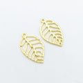 Openwork Leaf Charms in Antique Bronze, Gold Tone, Antique Silver view 6