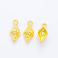Textured Conch Shell Charm Metal Jewelry Making Pieces view 8