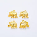 Vintage Finish Metal Elephant Charms in 6 Style Options view 7