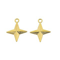 Four Point Star Metal Charms in Three Antique Finishes view 7