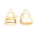 Flower Handbag Metal Charm in Four Finishes Jewelry Component view 7