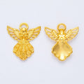Embossed Angel Metal Charms in Nine Finish Options view 9
