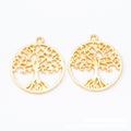 Round Tree of Life Charm in Four Metal Finishes for Jewelry view 8