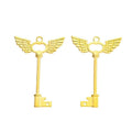 Vintage Winged Key Charms in Multiple Finishes for Jewelry Making view 8