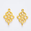 Open Chinese Knot Two Loop Connector in Multiple Metal Finishes for Jewelry Making view 7