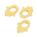 Vintage Finish Metal Hand Shaped Large Hole Beads in 4 Style Options view 7