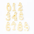 Metal Number Charms from Zero to Nine in Four Finishes view 8