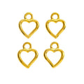 Small Open Heart Metal Charms in Four Finishes for Jewelry Making view 7