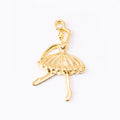 Ballerina Dancer Charm Pendants in 4 Metal Finish Options view 7