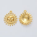 Sun Face Cabochon Setting Charm Metal Pendant for Jewelry Making view 7