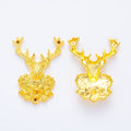 Ornate Deer Head Charm In 3 Metal Finishes For Jewelry Making view 7