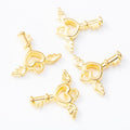 Winged Heart Key Metal Charms in Eight Finishes for Jewelry Making view 8