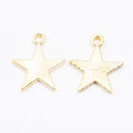 Plain Five Point Star Charm Alloy Jewelry Making Component in 3 Finish Options view 7