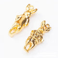 Flower Holding Rabbit Charm in 4 Metal Finishes for Jewelry Making view 7