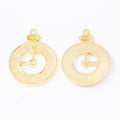 Round Cutout Clock Charm In 3 Metal Finishes For Jewelry Making view 7